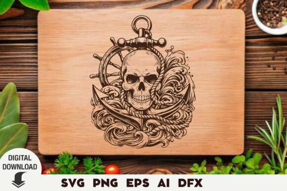 Download Skull and the Sea Engraving Board - Engraving Collection