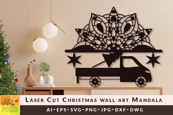 Download Laser Cut Christmas Wall Art Mandala SVG - Wall art mandala Collection