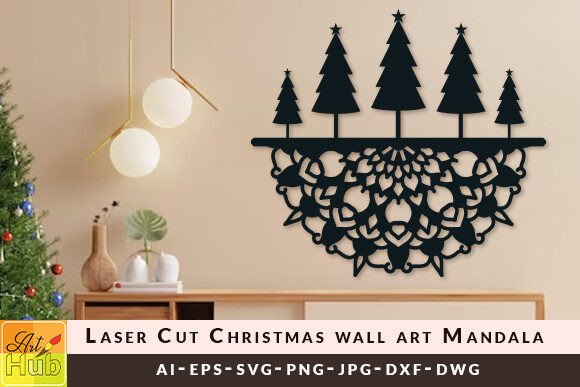 Download Laser Cut Christmas Wall Art Mandala SVG - Wall art mandala Collection