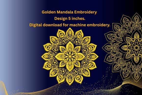 Download Golden Mandala Embroidery Design - Gold Collection