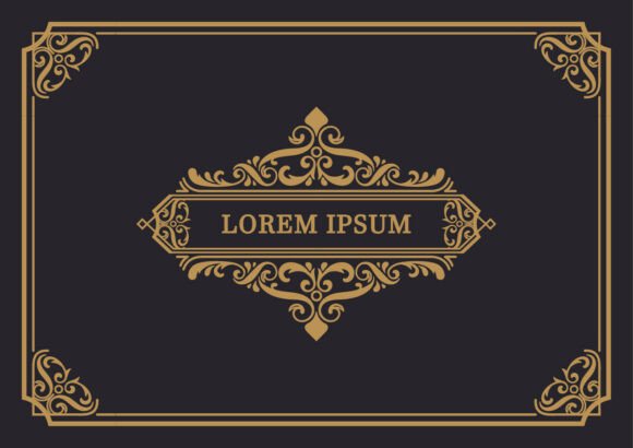 Download Ornamental Gold Flourish Frame - Gold Collection
