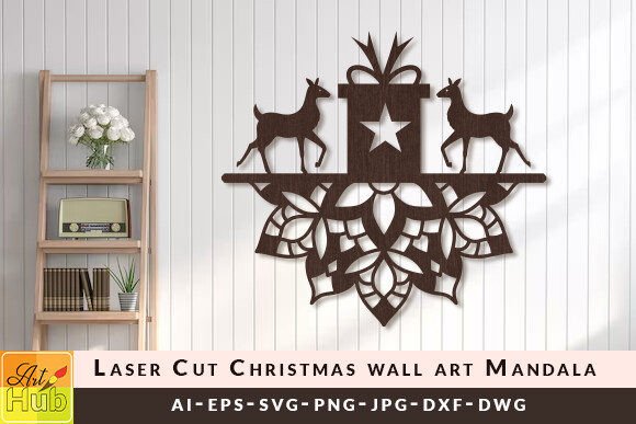 Download Laser Cut Christmas Wall Art Mandala SVG - Wall art mandala Collection