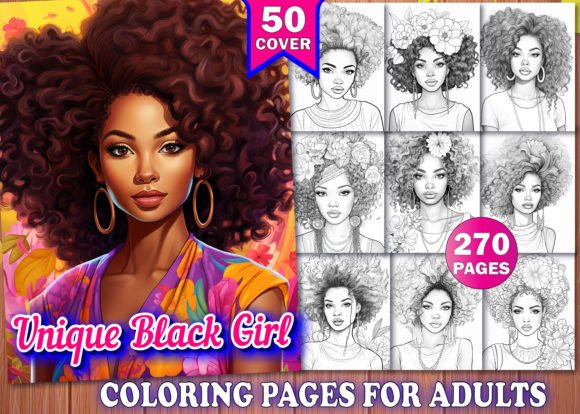 Download 270 Unique Black Girl Coloring Page Book - Premium Bundle