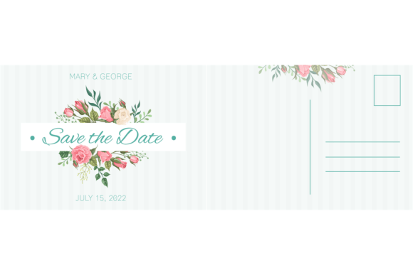 Download Wedding Postcard. Summer Bouquet Botanic - Wedding Collection