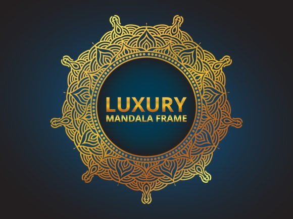 Download Luxury Golden Mandala Frame Design - Gold Collection