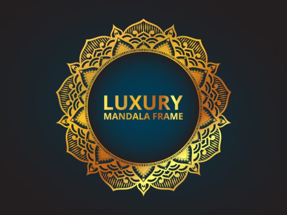 Download Luxury Golden Mandala Frame Design - Gold Collection