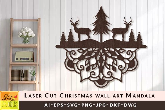 Download Laser Cut Christmas Wall Art Mandala SVG - Wall art mandala Collection