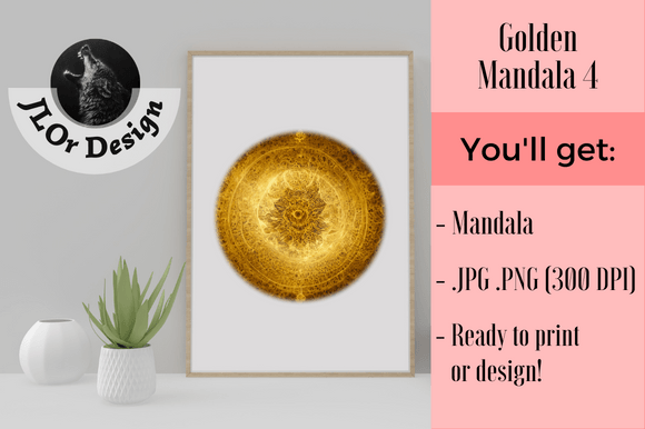 Download Golden Mandala Print Template - Gold Collection